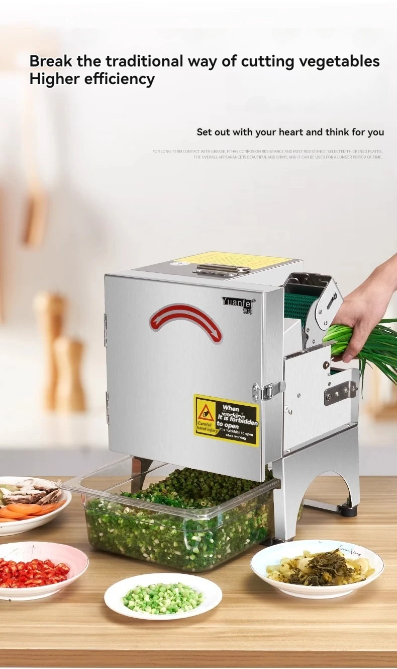 Affettatrice multifunzionale per verdure, affettatrice elettrica, spessore regolabile per segmenti di cebollino con cipolla a molla, affettatrice per carote da 1,5-35 mm