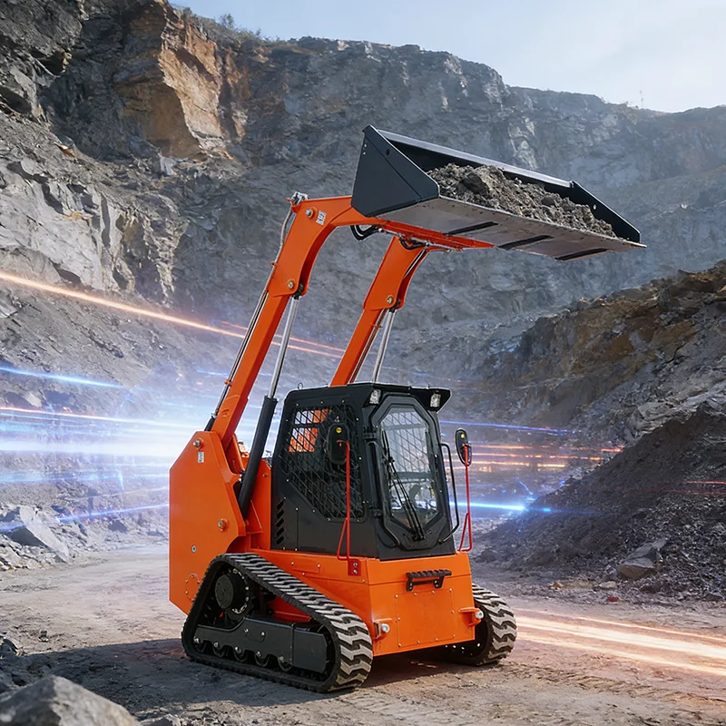 Customized Wheel Skid Steer Loader Small Size Zero Turn Mini Loader Easy Maneuver for Narrow Construction Farm Garden Spaces
