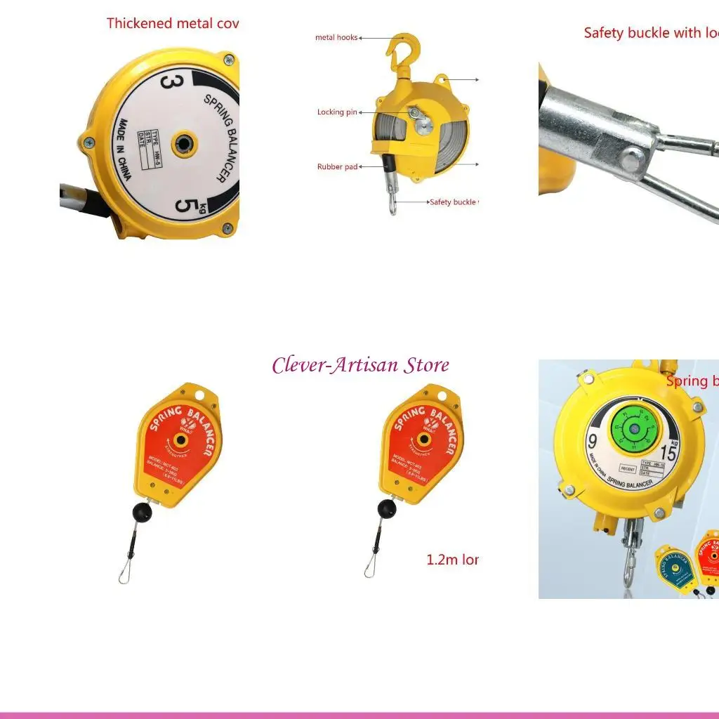 

E06B Пружинный балансир Самоблокирующийся подъемный крюк Держатель пружины Балансир Стальной трос