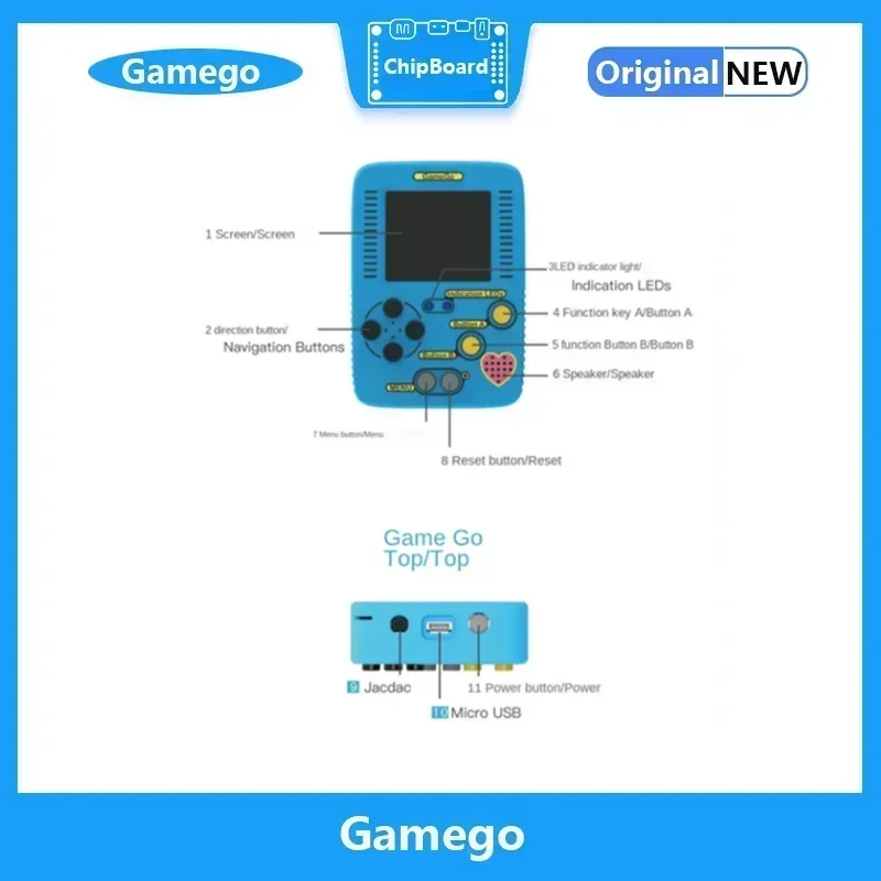 Imagem -06 - Gamego Console Portátil Programável Programação Gráfica Crianças Escola Primária e Secundária Programação Brinquedos Ajuda de Ensino