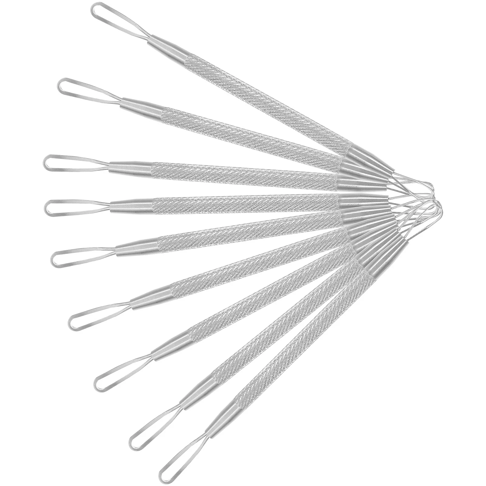Extracteurs de comédons en acier inoxydable de haute qualité, pour le nettoyage des pores, outils de beauté à Double tête, 7 pièces