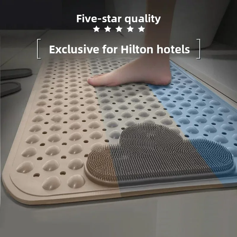 

Высококачественный противоскользящий коврик для ванной комнаты, для душа, без рисунка, водонепроницаемый, для беременных женщин, из натурального каучука, квадратный