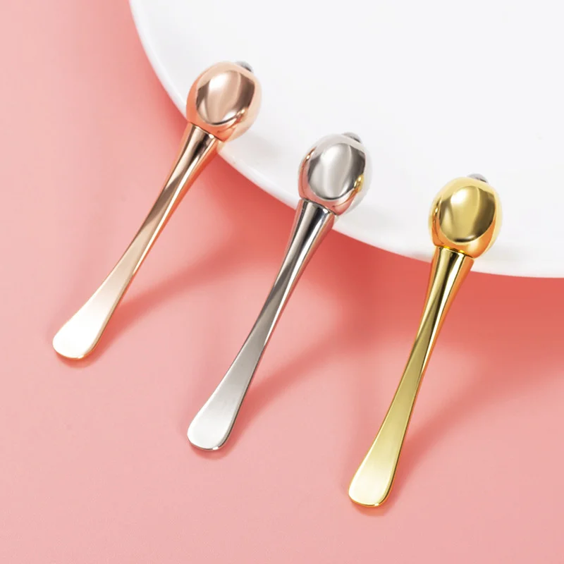1PC Mini Metal Eye Cream Applicator Eye Cream Mixing Spatula Spoon Face Lifting Massage Facial Massager Thin Face Magic Stick