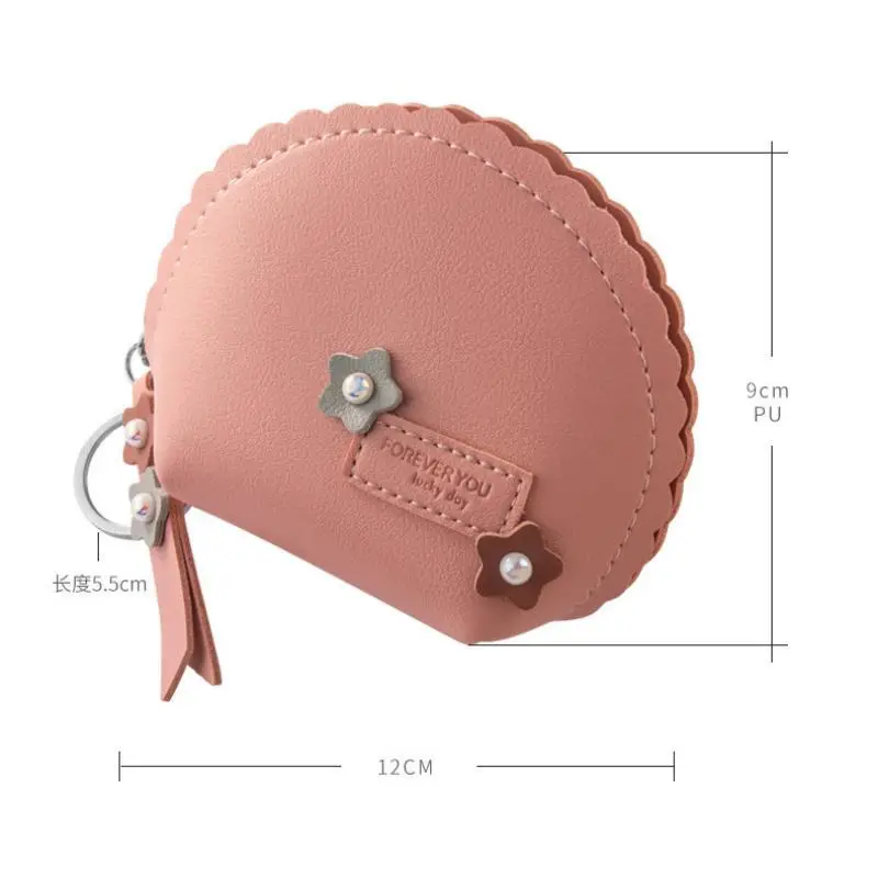 Mini Waterproof Zip Coin Purse Portable Slim Key Wallet for Women Trendy Short Trip Small Storage Pouch