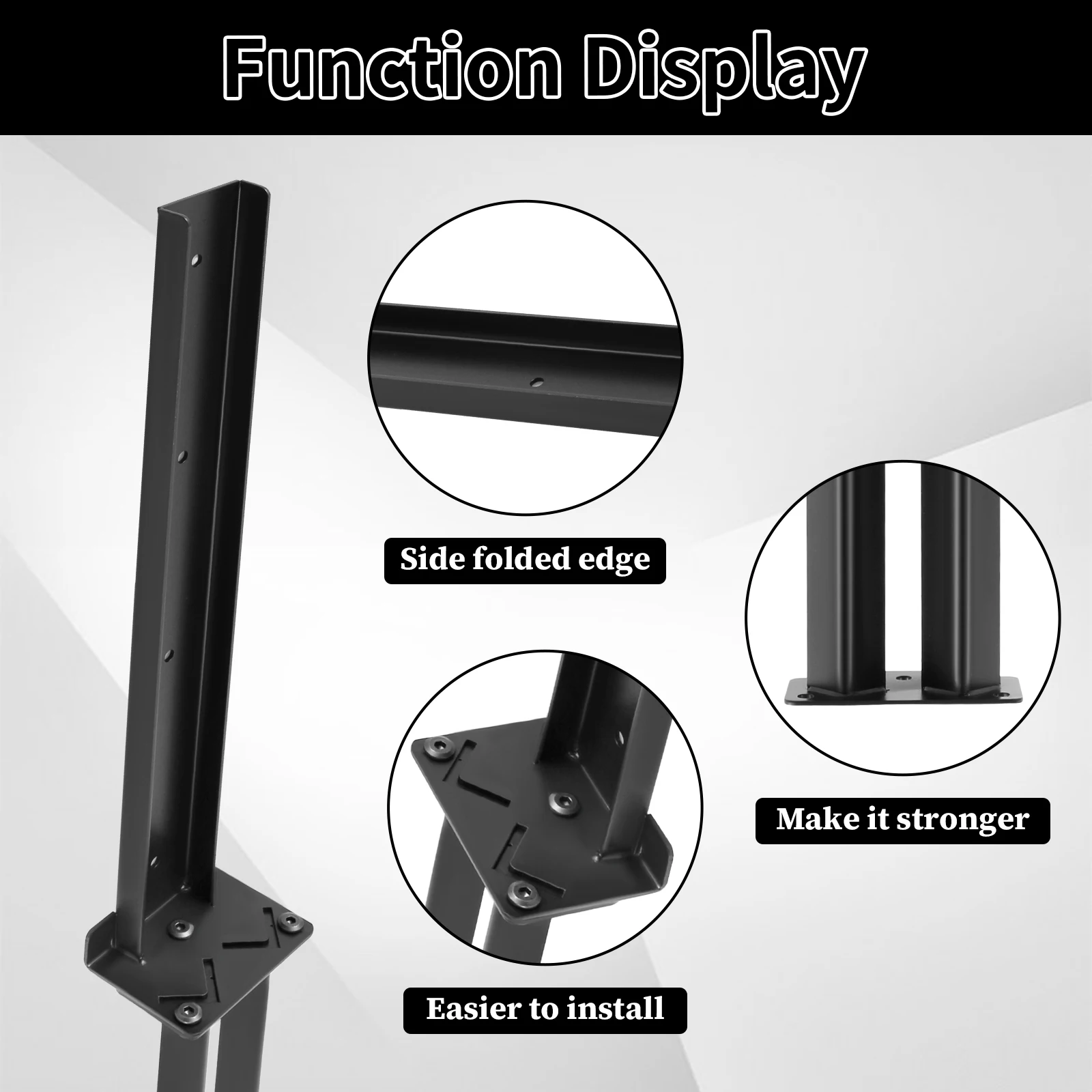 1/2 قطعة أوتاد إصلاح عمود السياج سميكة أدوات إصلاح الصلب الثقيلة لسياج الخشب المائل/الكسر آخر مرساة الأرض سبايك