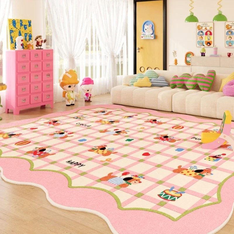 Dopamine Color Bedroom Decor Pink Carpet Thick Plush Carpets for Living Room Fluffy Soft Lounge Floor Mat Large Area Bedside Rug