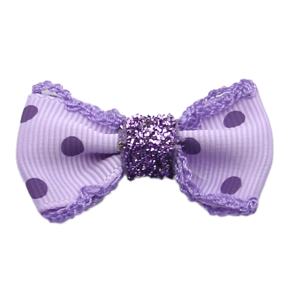Lace polka dot bow,Making Supplies, DIY Craft for Keychain, Lanyard, Necklace, and Accessories -for Creative Projects