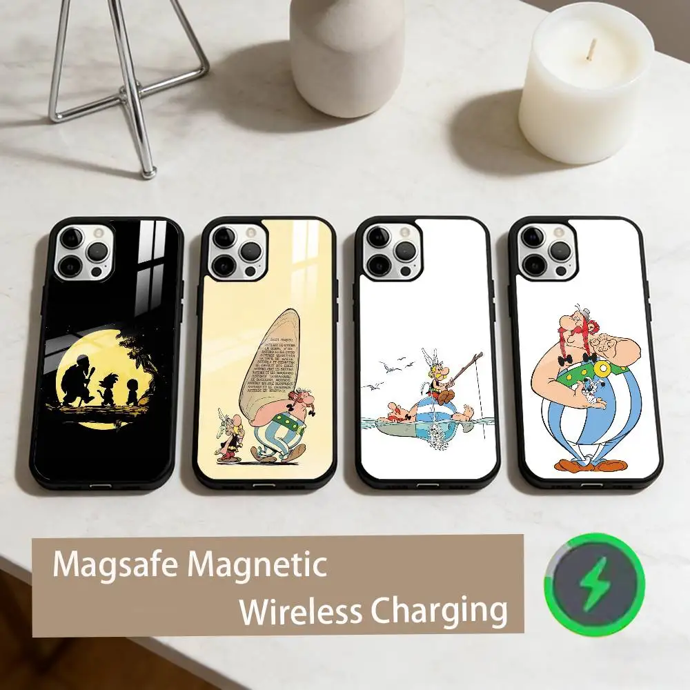 

A-Asterix C-Cartoon O-Obelix Phone Case For iPhone17,16,15,14,13,12,11 Plus,Pro Max Magnetic For Magsafe Wireless Charging