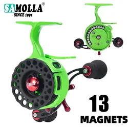 Carrete de pesca en hielo inline – Pie alto CNC para jigging ligero
