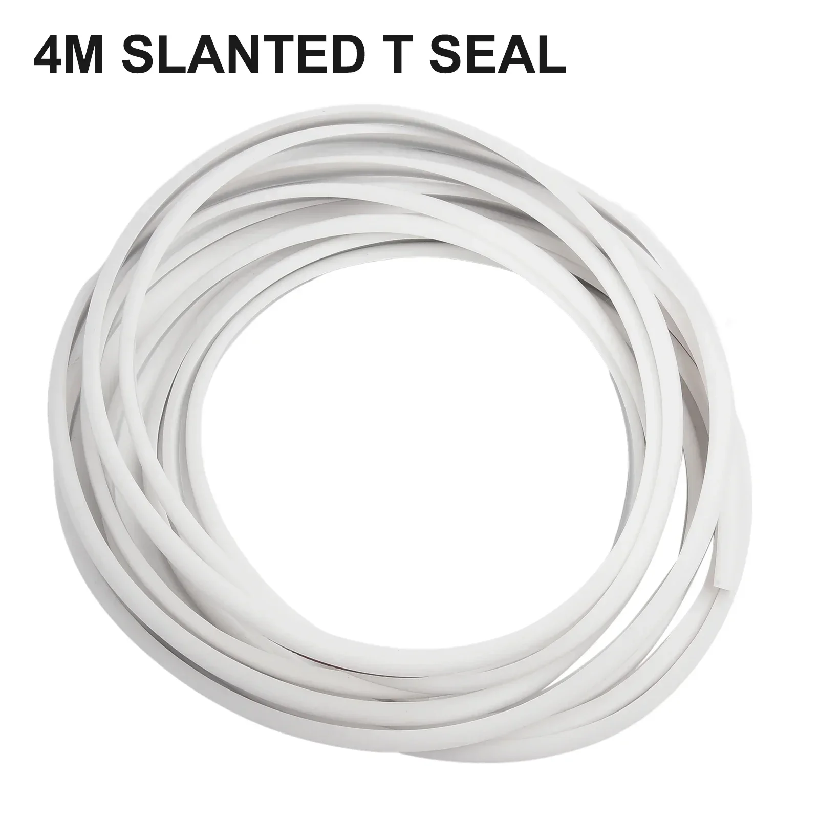 4M T-Shape Rubber Car Door Seal Strip Hood Trunk Edge Weatherstrip Moulding Trim 8MM*10MM White Accessories For Vehicles