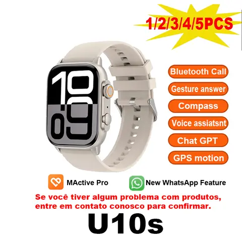 스마트 워치 블루투스 통화 제스처 컨트롤, Chatgpt GPS, 스포츠 추적 나침반, 남녀공용, 49mm U10s, 스마트 워치 2025