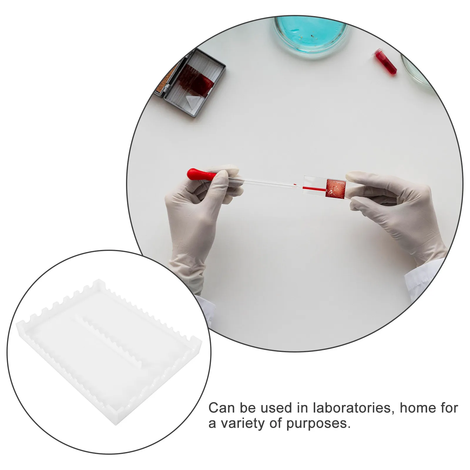 Laboratory Acrylic Pipette Stand Compact Pipette Rack Portable Multifunctional Lab Experiment Tool Holder Sampling Storage view 2