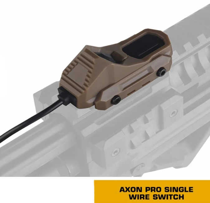 AXON Pro Single-wire Switch Tactical Flashlight Light Switch Compact Remote Pressure Switch PEQ-15 Optical Laser