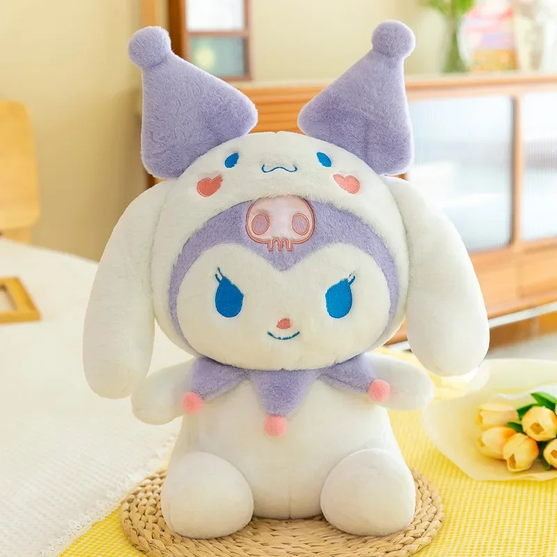 SanrioTransformation Kuromi Cinnamoroll Boneca De Pelúcia De Tamanho Grande, Peluches Kawaii, Brinquedo De Pelúcia Macia, Travesseiro Para Crianças, Presente De Aniversário Para Meninas