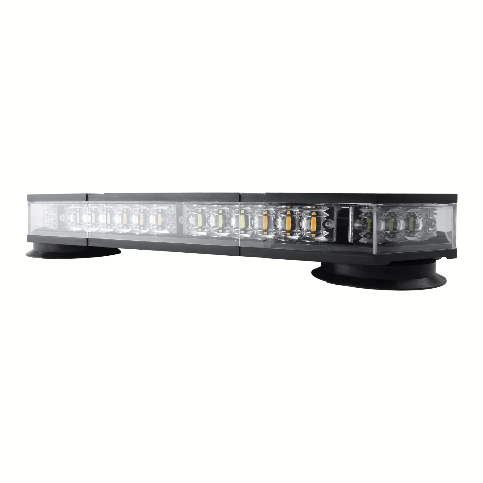 Amber/White 42 SMD LED Recovery Truck Warning Light Bar Flashing Beacon Strobe Lamp W/ Magnetic Base