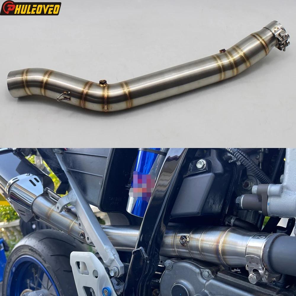 For Suzuki DRZ400S 2000-2022 DRZ400SM 2005-2021 DRZ400 2006-2007 Motorcycle Exhaust Link Pipe Connect Inlet 51mm Exhaust Muffler