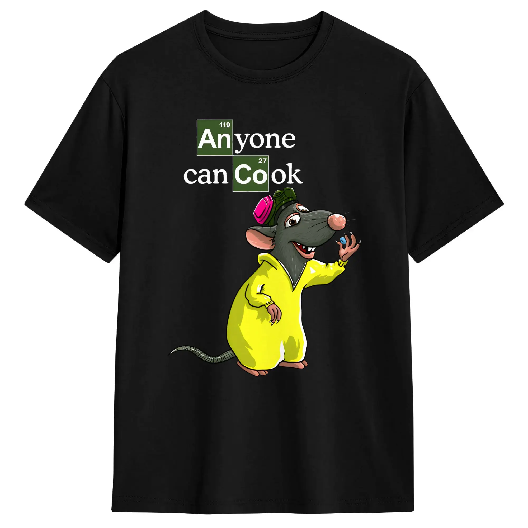 Breaking Rat T Shirt Men Cotton Funny T-Shirts Crewneck Ratatouilles Tee Shirt Short Sleeve Clothes Summer