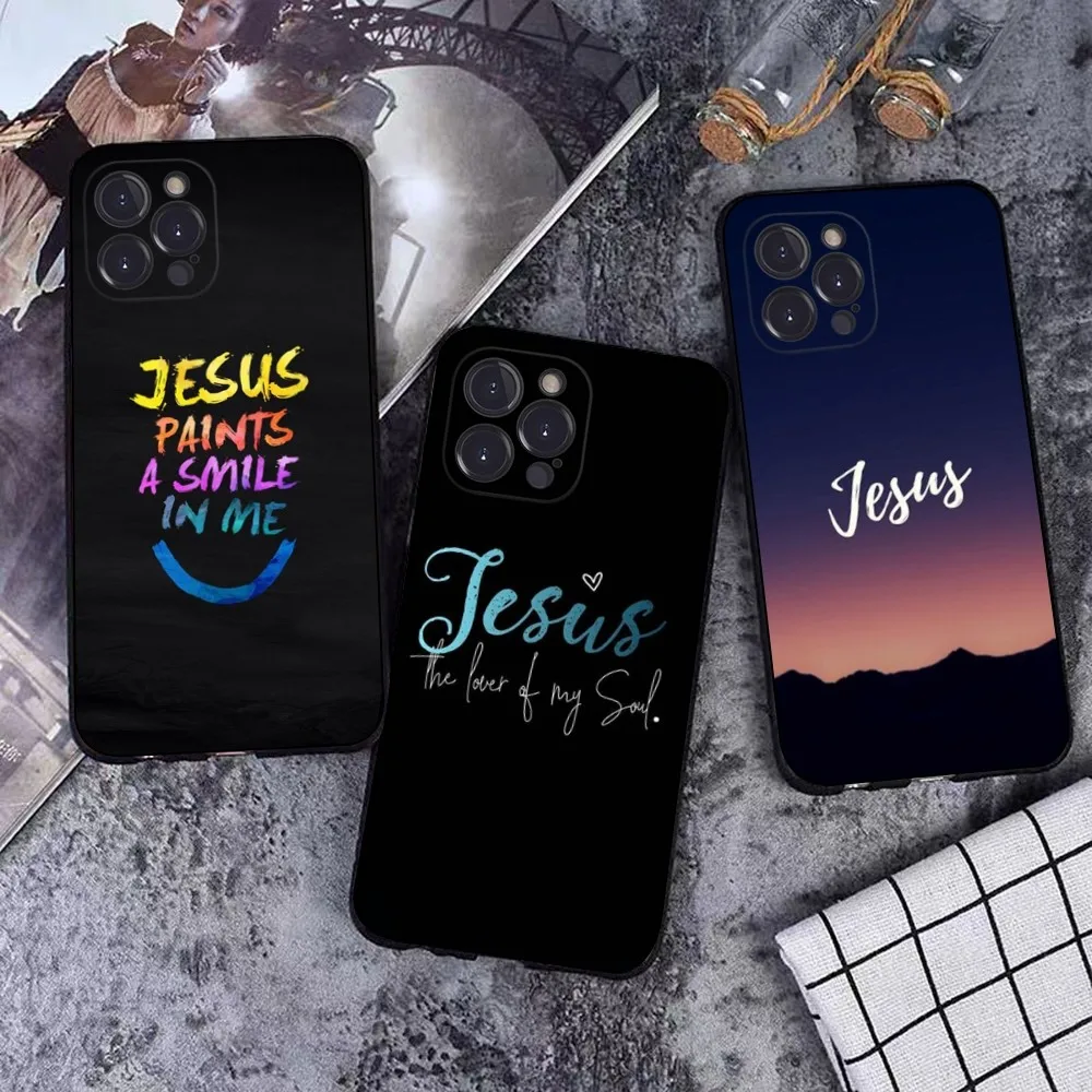 Faith Christian Religious Jesus Art Phone Case For IPhone 15 14 11 12 13 Mini Pro XS Max Cover 6 7 8 Plus X XR SE 2020 Shell