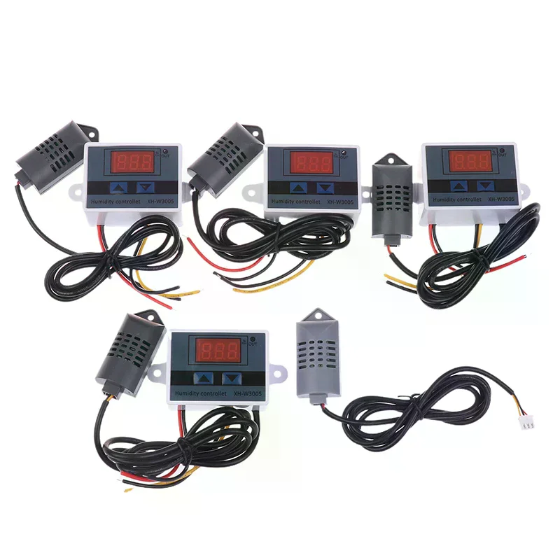 XH-W3005 Digital Humidity Controller 12V 24V 220V Humidistat Hygrometer Humidity Control Switch Regulator + Humidity Sensor