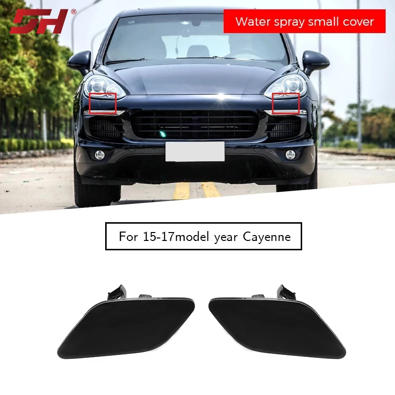 2pcs Car Front Bumper Headlight Spray Cover Headlight Washer for Porsche Cayenne 2015-2017 95850533300 95850533400