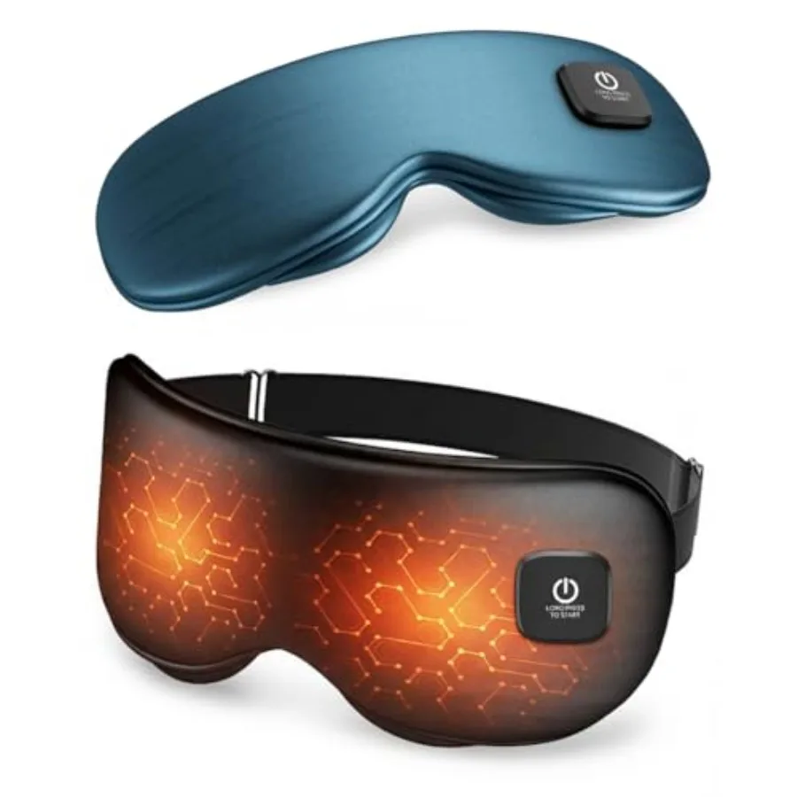 

Heated Eye Mask - Cordless Eye Mask for Dry Eyes, Eye Relief, Improved Sleep, Washable Eye Heating pad for Travel and with Repl