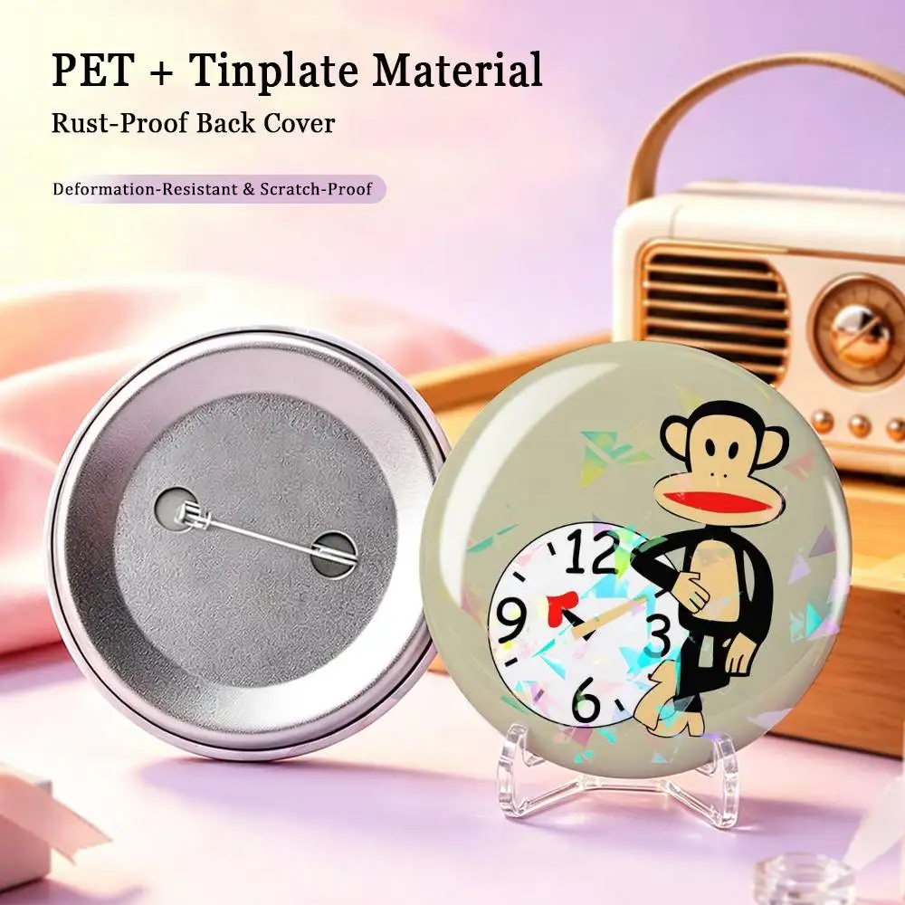 Funny P-Paul F-Frank J-Julius Badges Creative Tinplate Round Button PinsBrooch Badge Clothes Backpack Custom