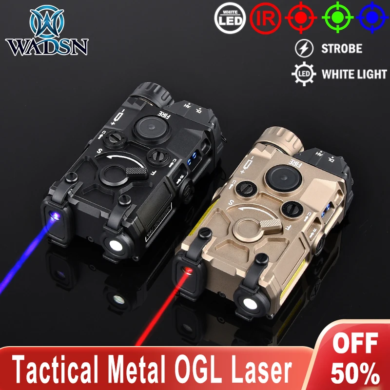 Tactical Airsoft OGL IR Green Blue Red Dot Metal Laser LED White Light caccia arma Scout accessori Fit 20mm Picatinny Rail