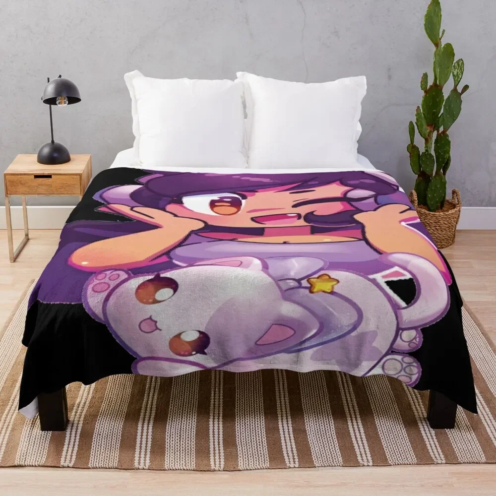 Aphmau with Cat Throw Blanket blankets and throws halloween Giant Sofa Thin Blankets