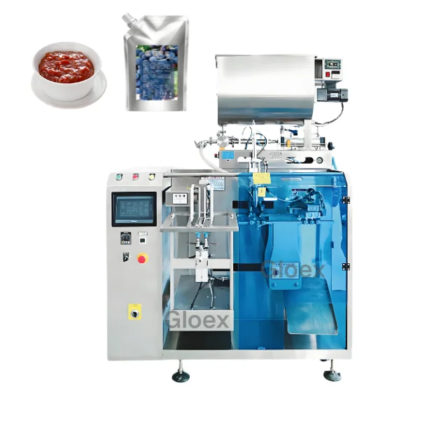Budget-friendly 3 Working Station Juice Bag Packing Machine Premade Spout Bag Packing Machine