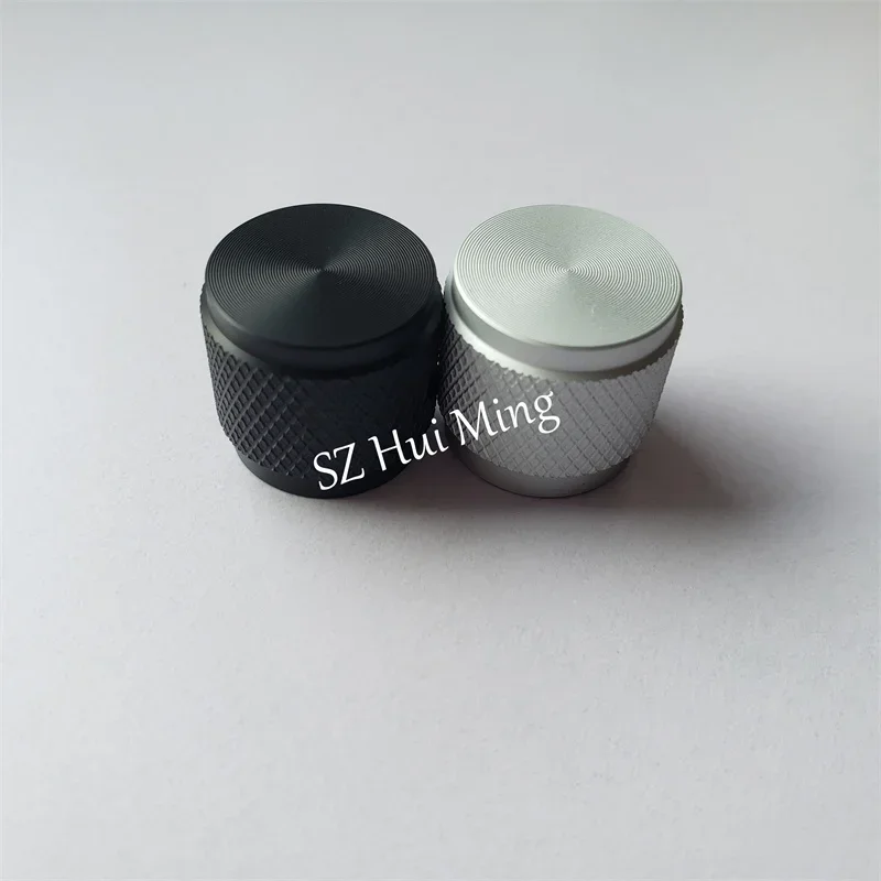 5 uds perilla de aleación de aluminio perillas de potenciómetro sólidas plateadas moleteadas 17*16mm tapa giratoria perillas de interruptor de volumen de guitarra amplificador HI-FI