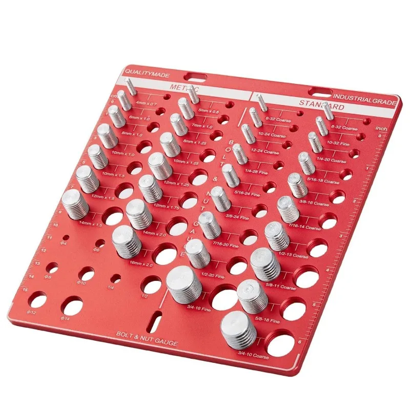 For Aluminum Alloy Machined Screw Nut and Bolt Thread Inspector 28/34 Hole Screw Measurement Gauge