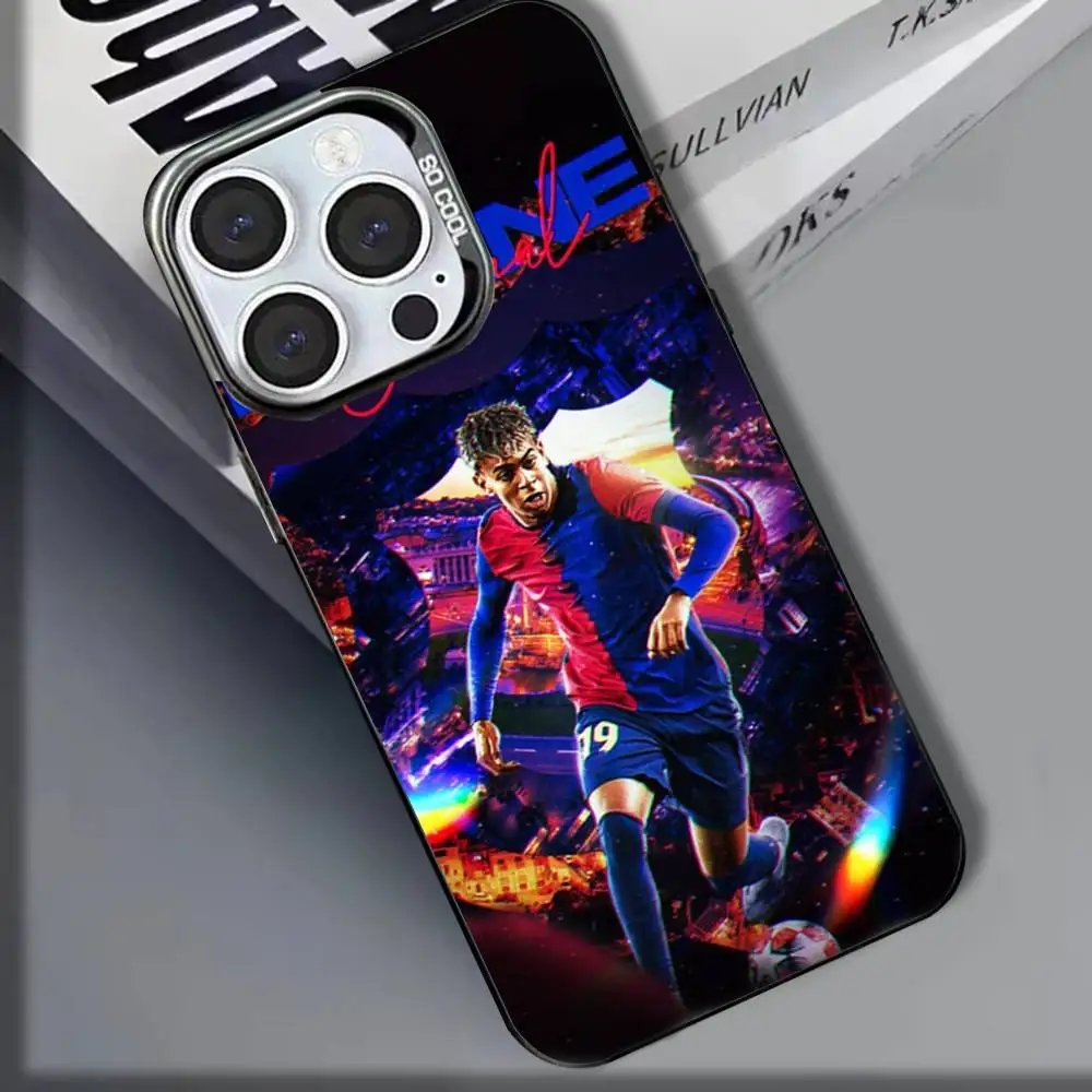 Casing HP L-Lamine Yamals No 10 untuk iPhone 16,15,14,13,12,11,8,7,Pro,Max,Plus,Mini,XS,SE, Anti Benturan, Matte