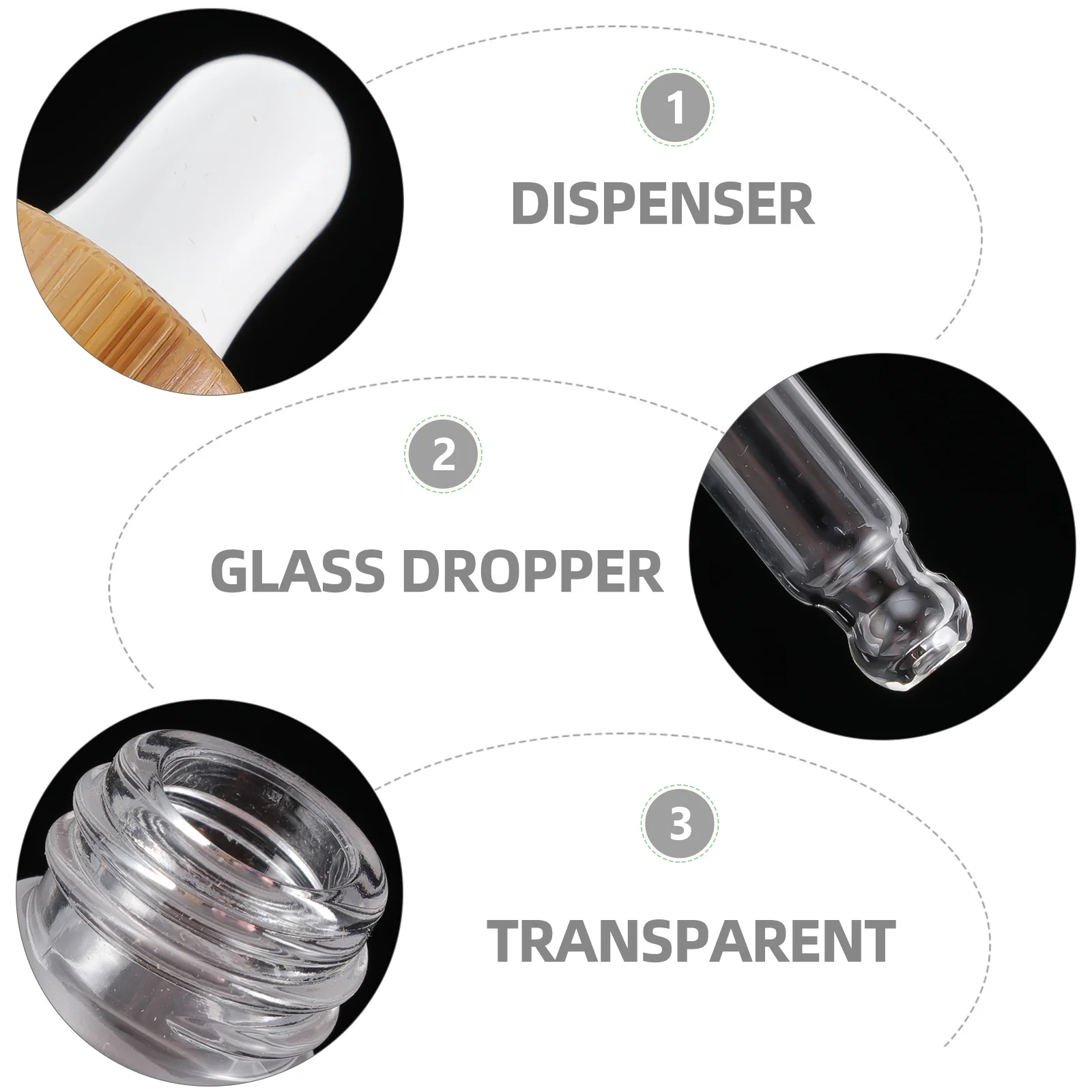 

4Pcs Refillable Essential Oil Dropper Bottles Portable Travel Size Glass Empty Sub Bottles for Perfume Oils Liquid Dispensing