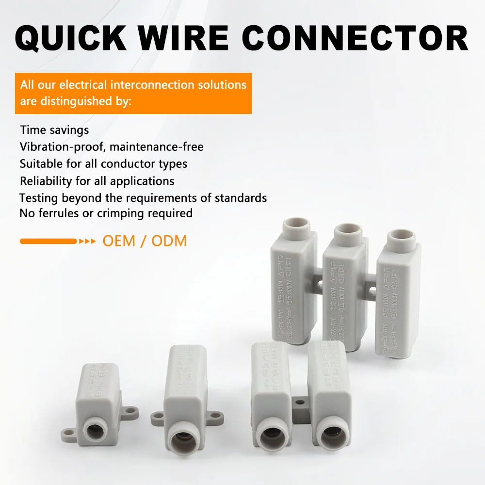 5PCS Fast Push-in High Power Wire Connector Conductor Splicing Wiring Terminal 1/2/3 Port Junction Box Cable Connection Splitter