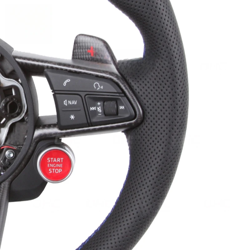 

High Quality Customized LED Real Carbon Fiber Modification With 3 Keys Car Steering Wheel Fit Q5L A6 Q3 A8L RS3