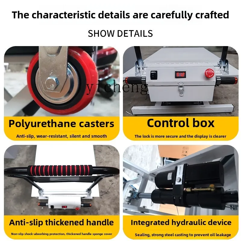 ZZ Electric Hydraulic Lifting Platform Carrying Cargo Small Portable Scissor Flatbed Truck