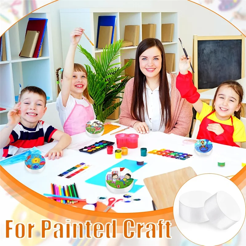 

50 упаковок пенопластовых кругов, круглые диски из пенополистирола, толщина 1 дюйм, белый блок, пустая пена для рукоделия для рисования цветов своими руками Art-A57X