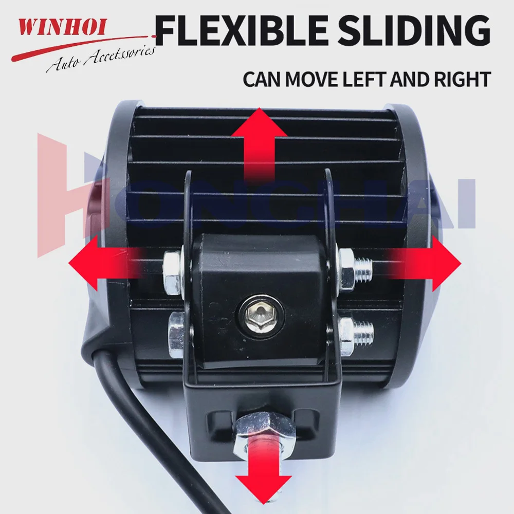 2/4PCS LED Light Bar Mounting Base Bracket Adjustable LED Light Bar Slide Mount Bracket for Offroad 4x4 Truck SUV ATV Pickup