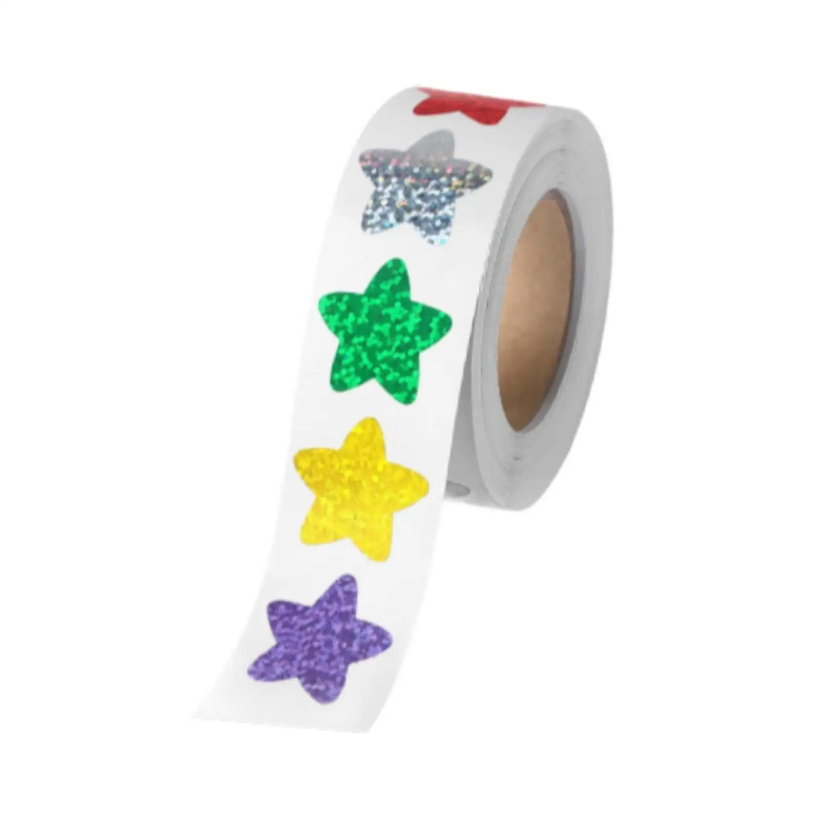 500Pcs 38mm/1.5in Convenient Use Large Multicolored Star Stickers for DIY Craft Preschool Kids Reward Party Decor Nursery