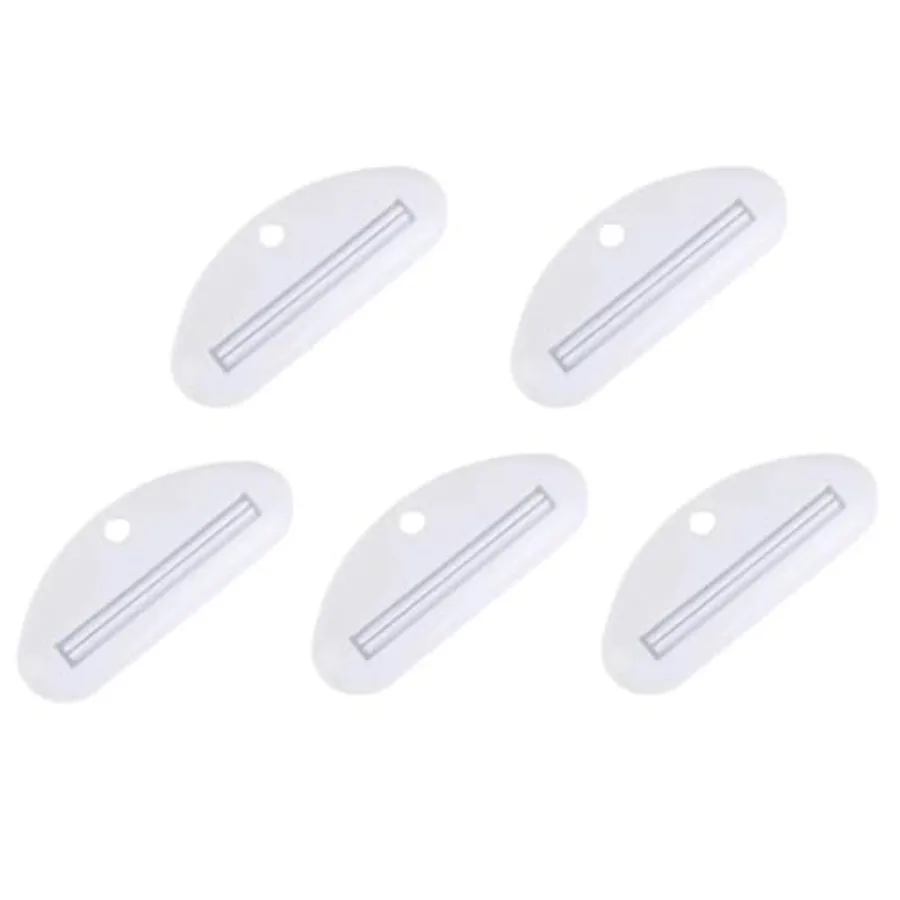 

5Pcs White Toothpaste SqueezerPlastic Toothpaste Tube Squeezer Dispenser Toothpaste Clips for Saving Toothpaste Simple and Prac