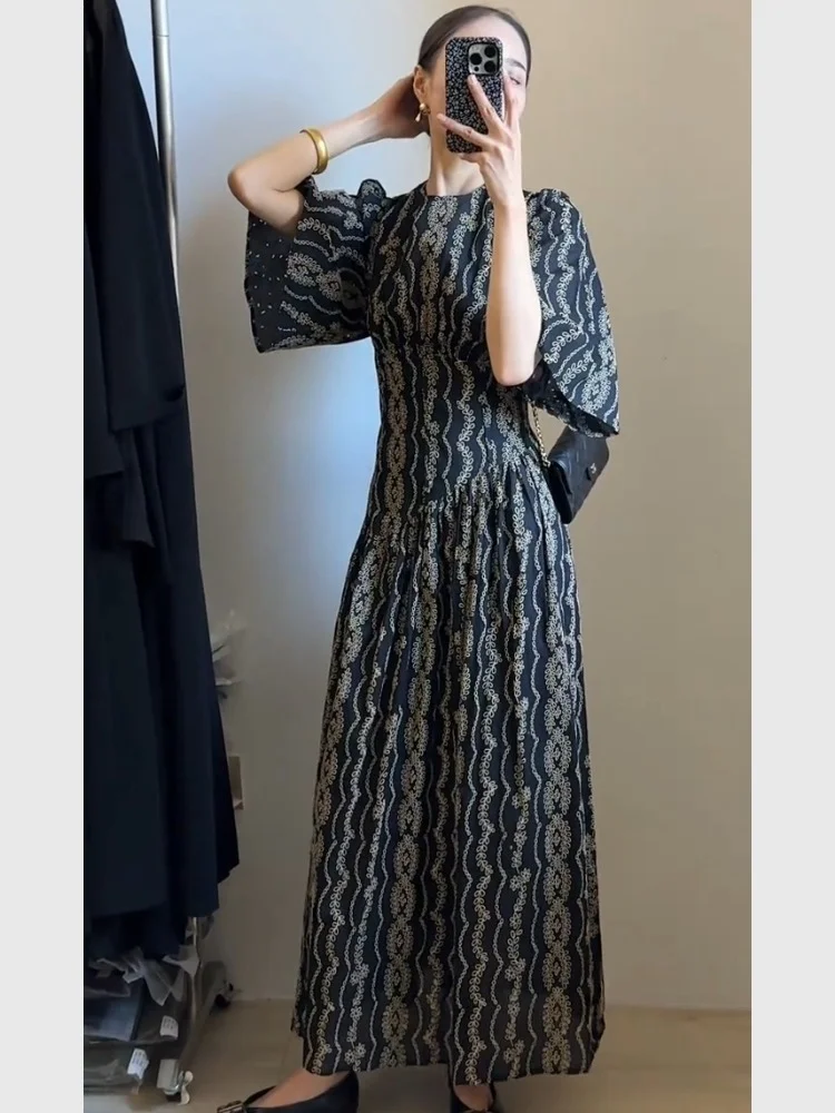 

2026 Temperament Dress High-end Atmosphere Retro Unique Beautiful Skirt Summer