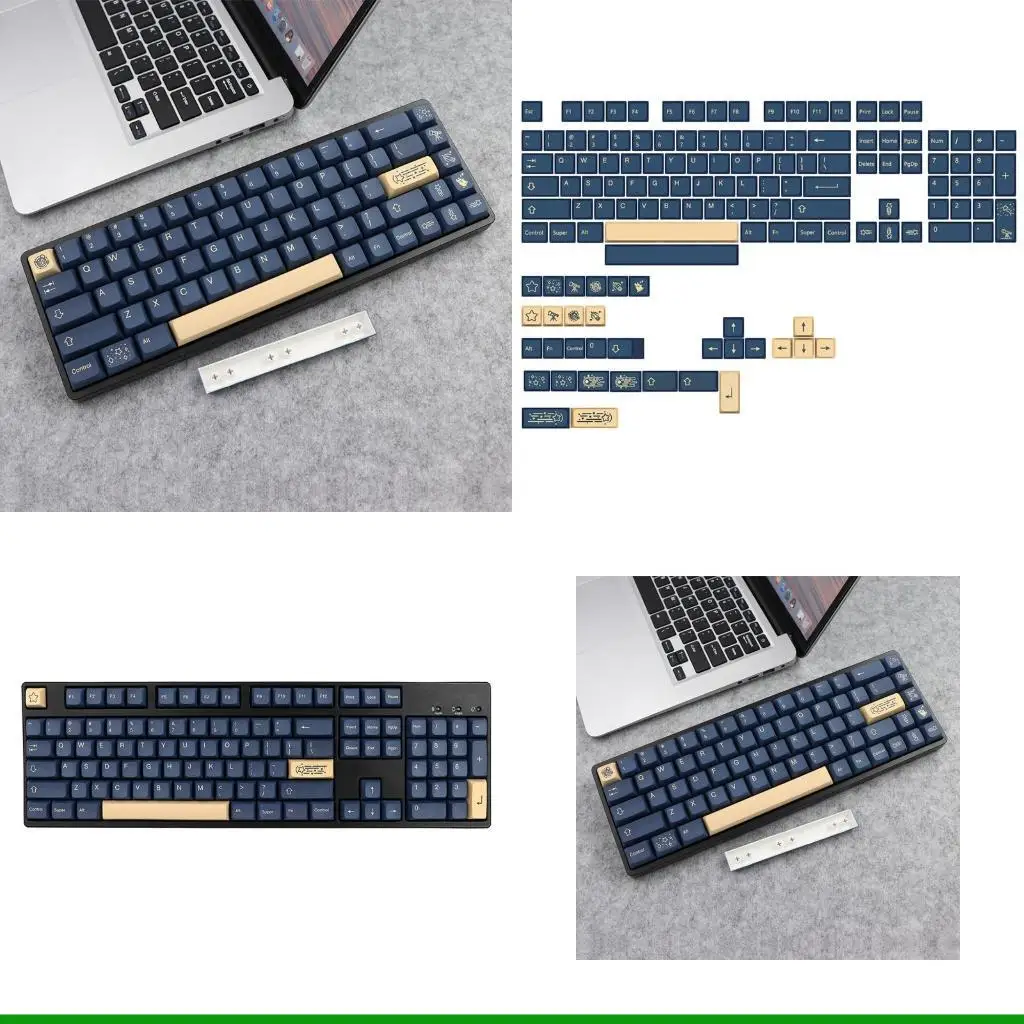 

U55C для колпачков для клавиш, 137 клавишных колпачков из ПБТ с сублимационной краской, профиль Stargaze XDA для переключателей