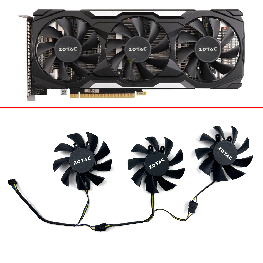 New Cooling Fan For ZOTAC GeForce GTX1660 1660ti RTX2060 2060 SUPER Thunderbolt OC HA Graphics Card Replacement Fan