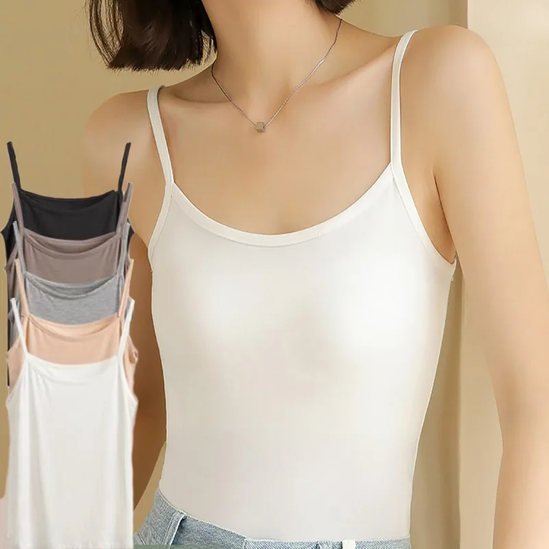 Summer 2023 New Camisole Women's Slim Fit Slimming and Short Inner Bottoming Shirt Sleeveless Outerwear Top Trendy