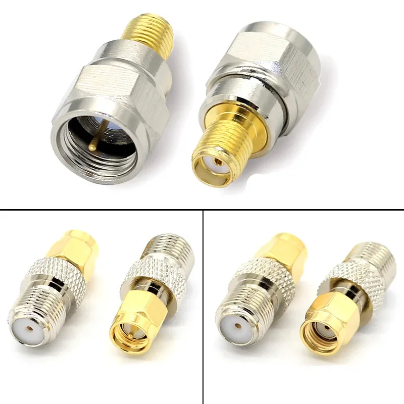 5PCS  British F-head female to SMA RF conversion head TV-F antenna TV cable mobile phone signal amplifier adapter