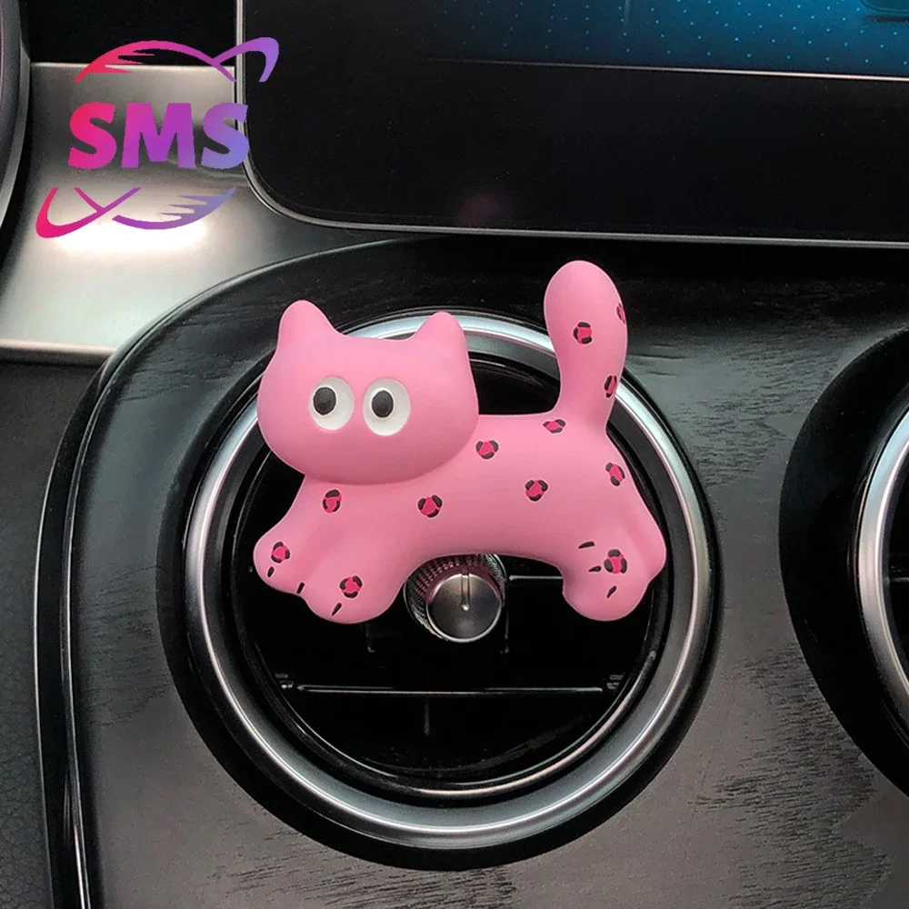 

Car aromatherapy diffuser with perfume Kitten car air conditioning air outlet decoration For BMW Mercedes-Benz Toyota
