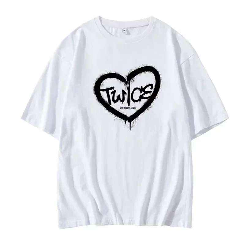 Twice READY TO BE Same T Shirt Women Kpop Loose Cotton Short Sleeve T-shirt Streetwear Fashion Y2k Crop Tops Tee TWICE Clothes