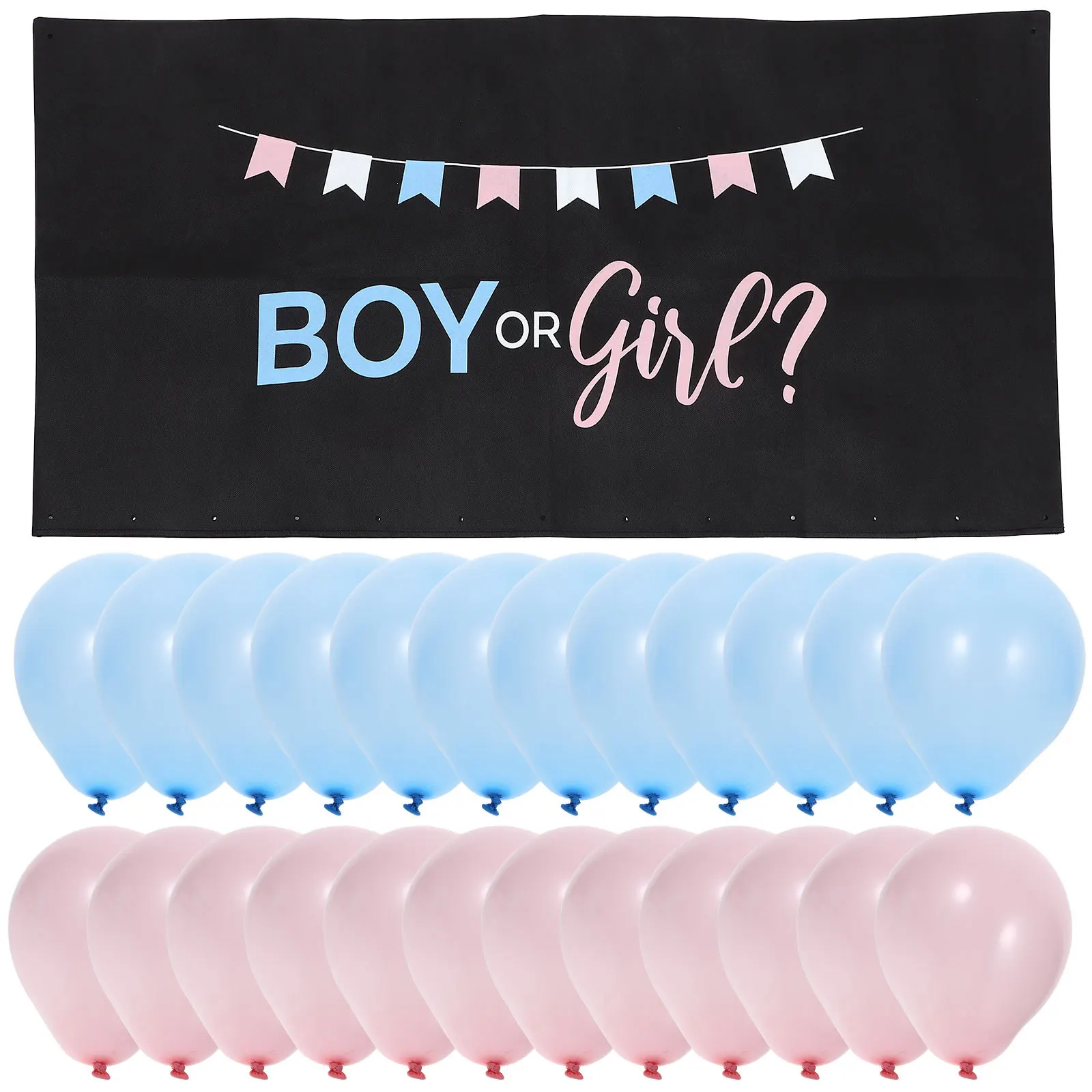 

1Set Gender Reveal Balloons Latex Easy Use Balloon Set Decorations Pink Blue for Baby Shower Gender Reveal