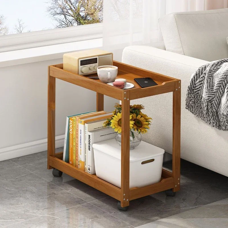 

Sofa Side Small Cabinet Furniture Living Room Side Table Corner Tables Small Coffee Table Narrow Side Mesas 2-Layer Storage Rack