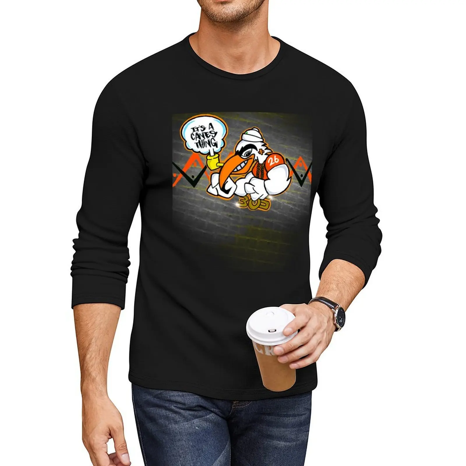 

Miami(its a canes thing) Long T-Shirt cute tops cute clothes plain t-shirt shirts graphic tees mens cotton t shirts